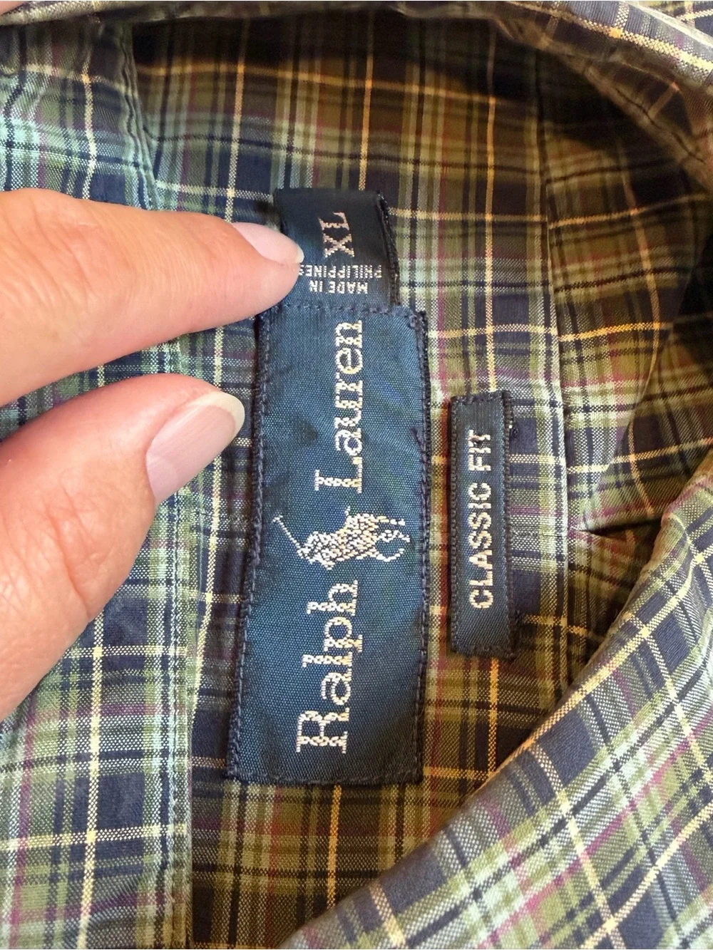 Polo by Ralph Lauren Blue and Green Plaid Button-Down Shirt